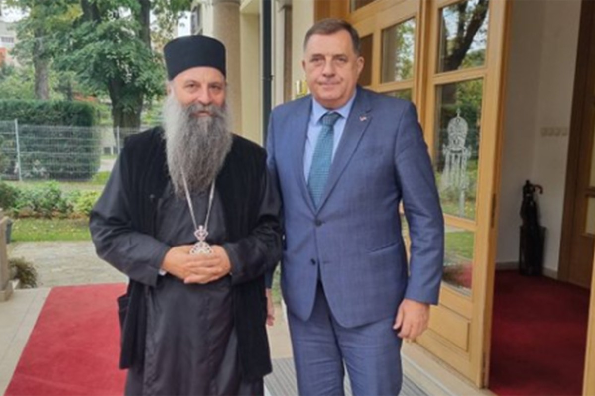 Dodik razgovarao sa patrijarhom Porfirijem