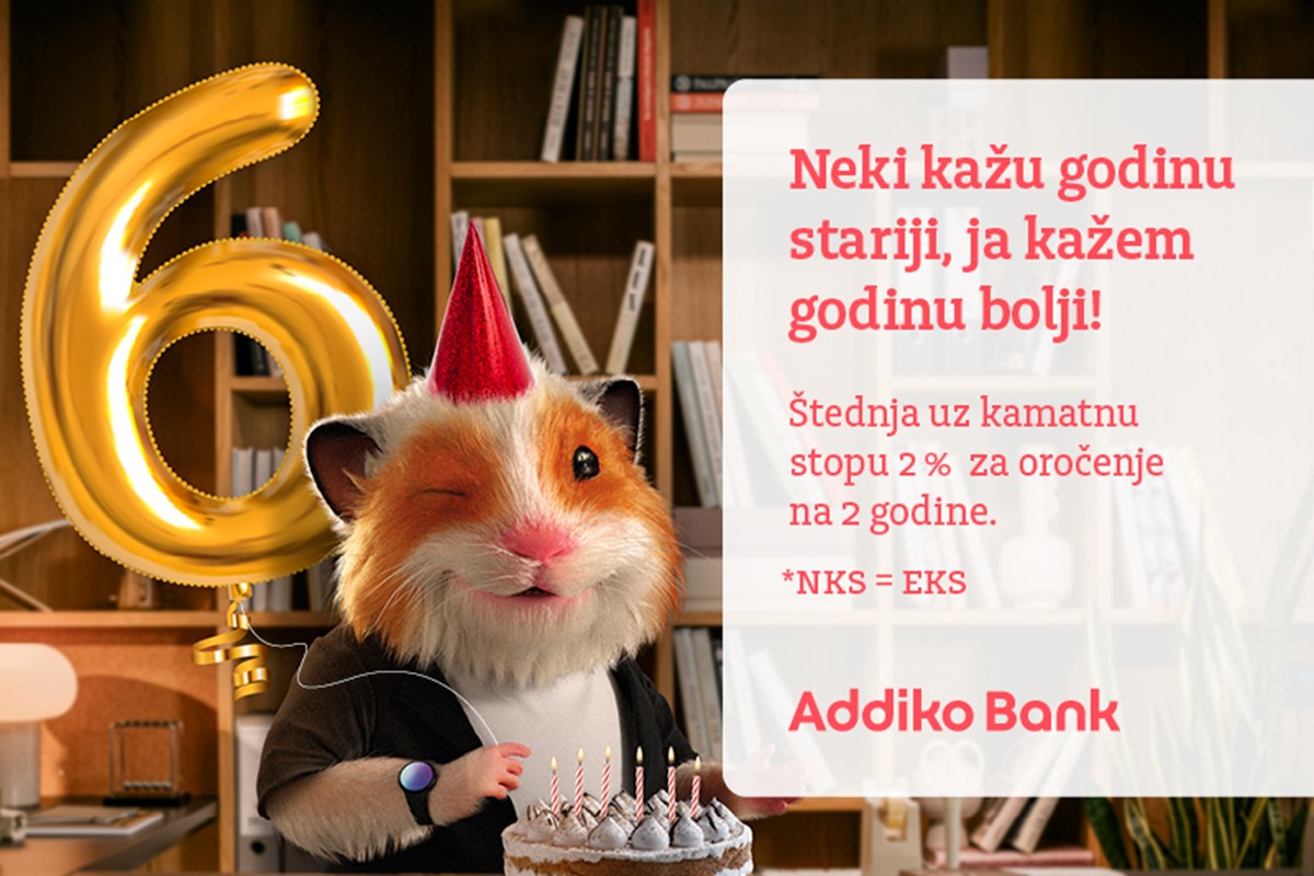 Specijalna Addiko rođendanska ponuda! Štedite uz kamatnu stopu 2% na rok od 2 godine