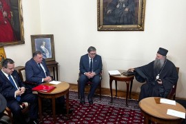 Završen sastanak patrijarha sa Vučićem i Dodikom