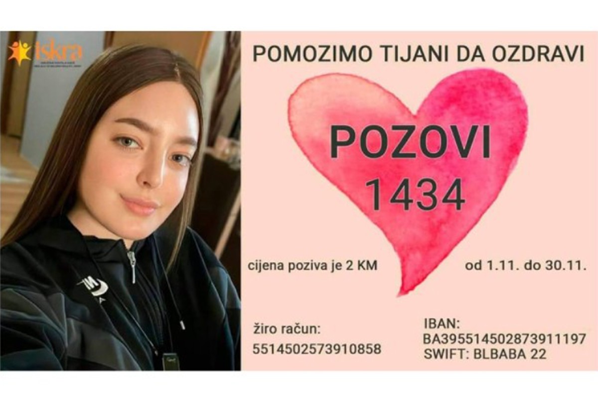 Novi humanitarni broj 1434 za liječenje Tijane Radović