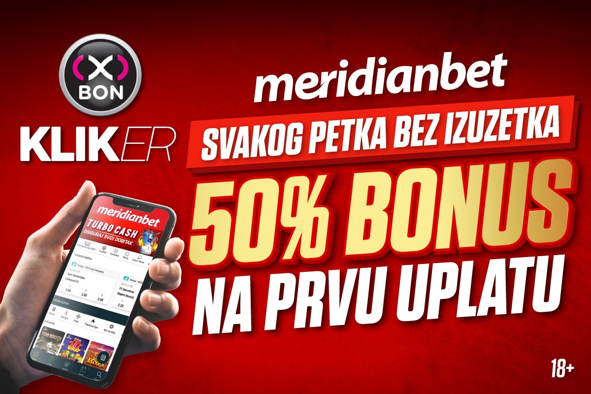 KAKVA PONUDA U MERIDIANU: Započni vikend uz 50% bonusa na uplatu
