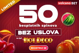 VOLCANOBET.BA HOT DECO CASINO BONUS, preuzmi 50 free spinova bez uslova