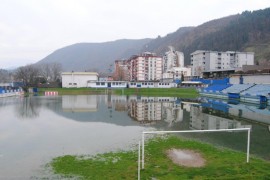 Potopljen stadion u Zvorniku