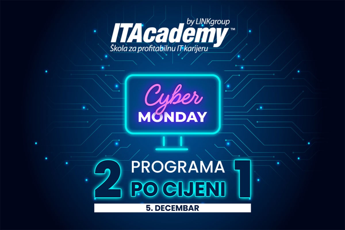 CYBER MONDAY NA ITACADEMY: Još samo danas 2 programa po cijeni 1