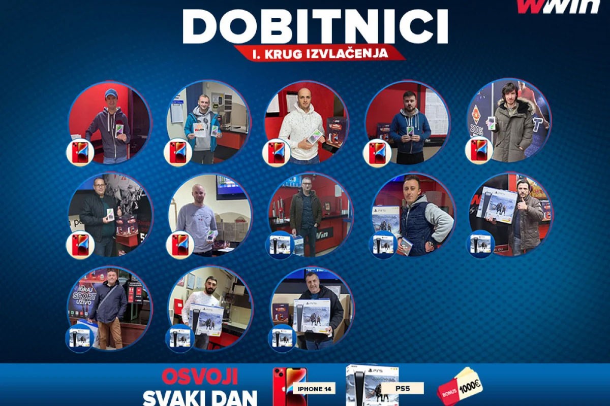 Wwin i dalje nagrađuje: Osvoji svaki dan Iphone 14, PS5 i 1000 EUR bonusa
