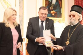 Dodik i Cvijanovićeva poklonili panagiju presvete Bogorodice episkopu ...