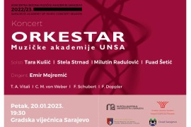 Koncert orkestra Muzičke akademije UNSA u Gradskoj vijećnici Sarajevo