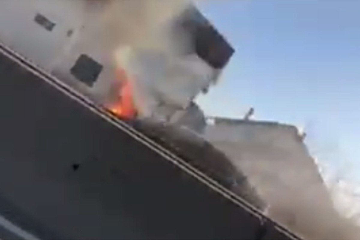 Zapalio se BMW na brzoj cesti Banjaluka – Klašnice (VIDEO)