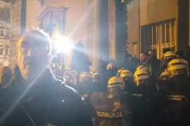 Incident na skupu u Beogradu
