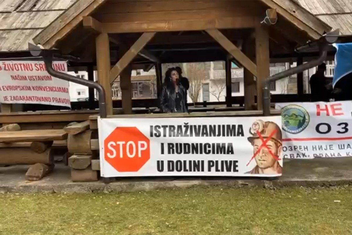 Protest u Jezeru protiv geoloških istraživanja i iskopavanja ruda