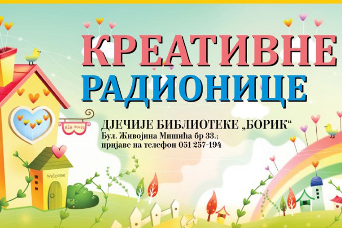 U Dječijoj biblioteci "Borik" počinje ciklus kreativnih radionica
