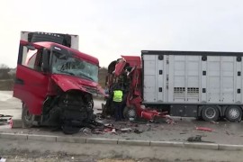 Težak sudar kamiona, vatrogasci sjekli kabine da izvuku povrijeđene