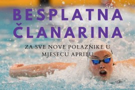Besplatna članarina u plivačkom klubu "22. april"