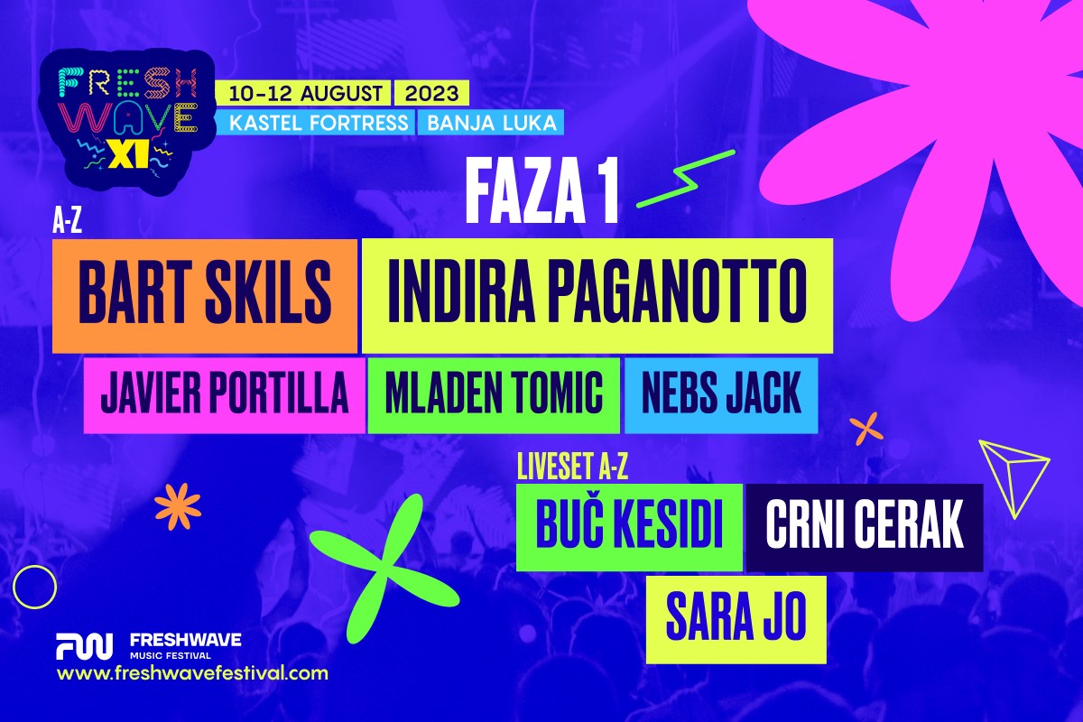Superzvijezde u Banjaluci: Na "Freshwave" dolaze Indira Paganotto, Bart Skils i "Crni Cerak"