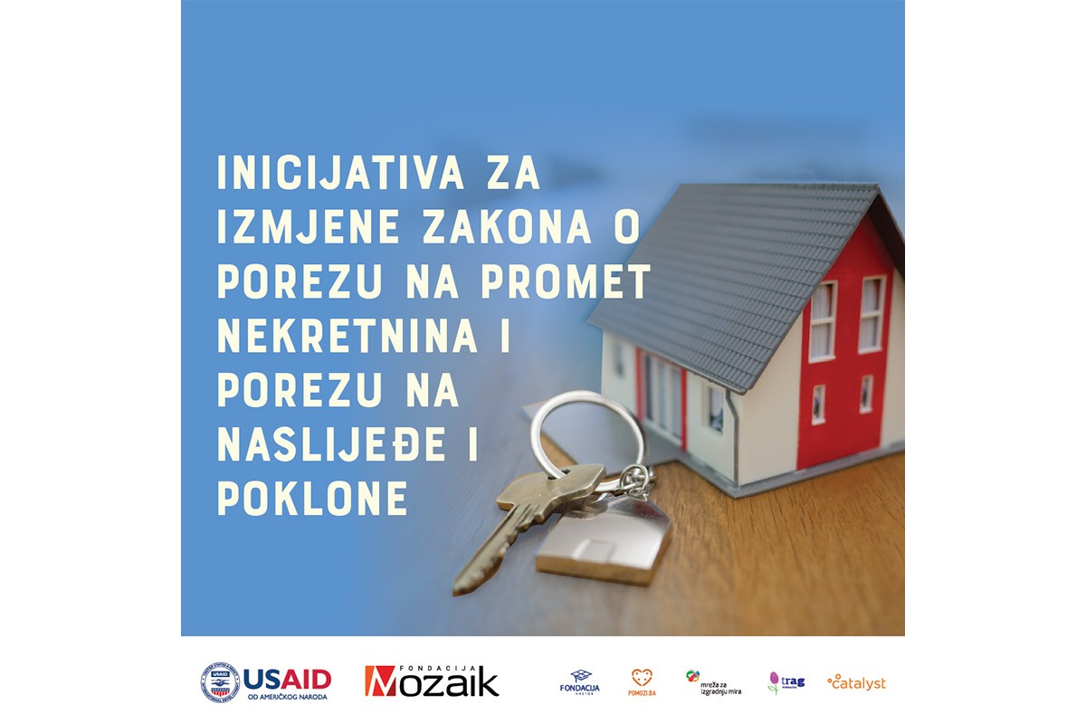Civilni sektor u BiH na poklonjene nekretnine plaća porez