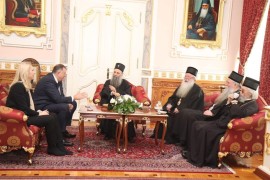 Dodik i Cvijanovićeva sa patrijarhom Porfirijem: SPC održala ...