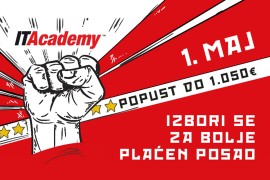 Velika prvomajska akcija na ITAcademy: Do 1.050 € popusta za upis