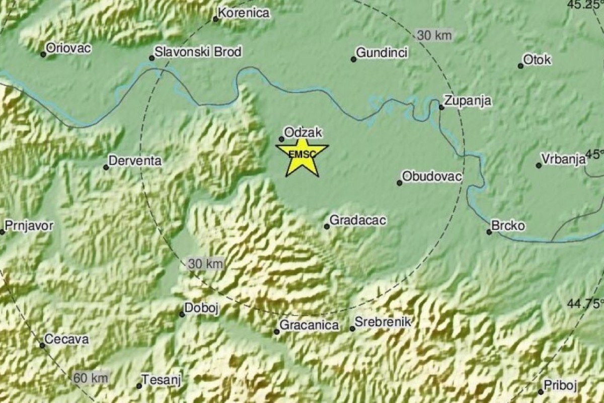 Zemljotres zatresao BiH