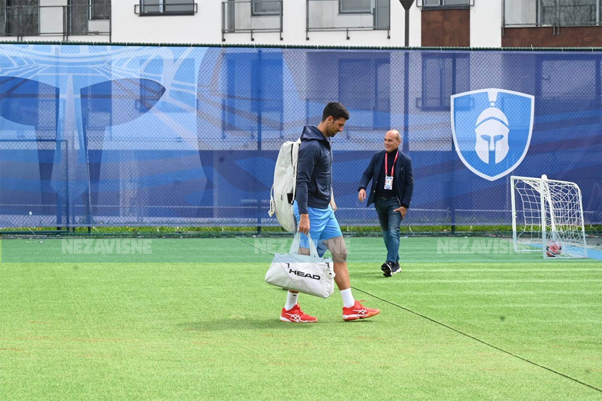 Srpska open: Đoković na treningu uoči meča