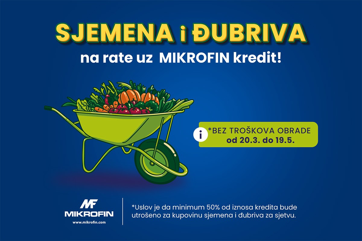 Mikrofin posebna akcija: Krediti bez troškova obrade od 5.000 KM do 50.000 KM