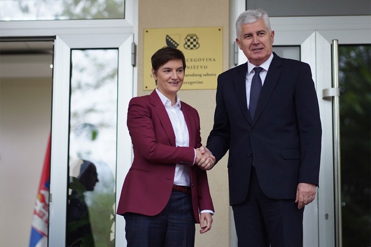 Brnabić se sastala sa Čovićem u Mostaru