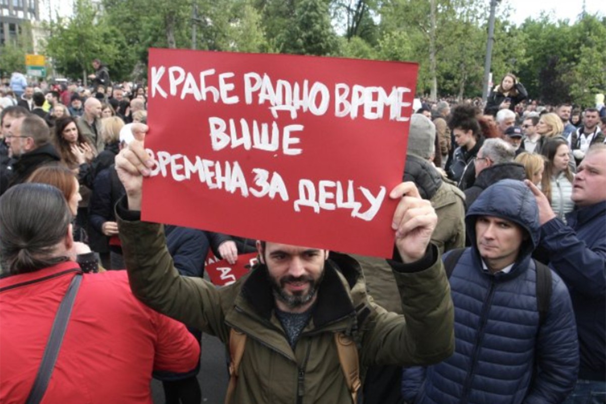 Završen protest "Srbija protiv nasilja" u Beogradu