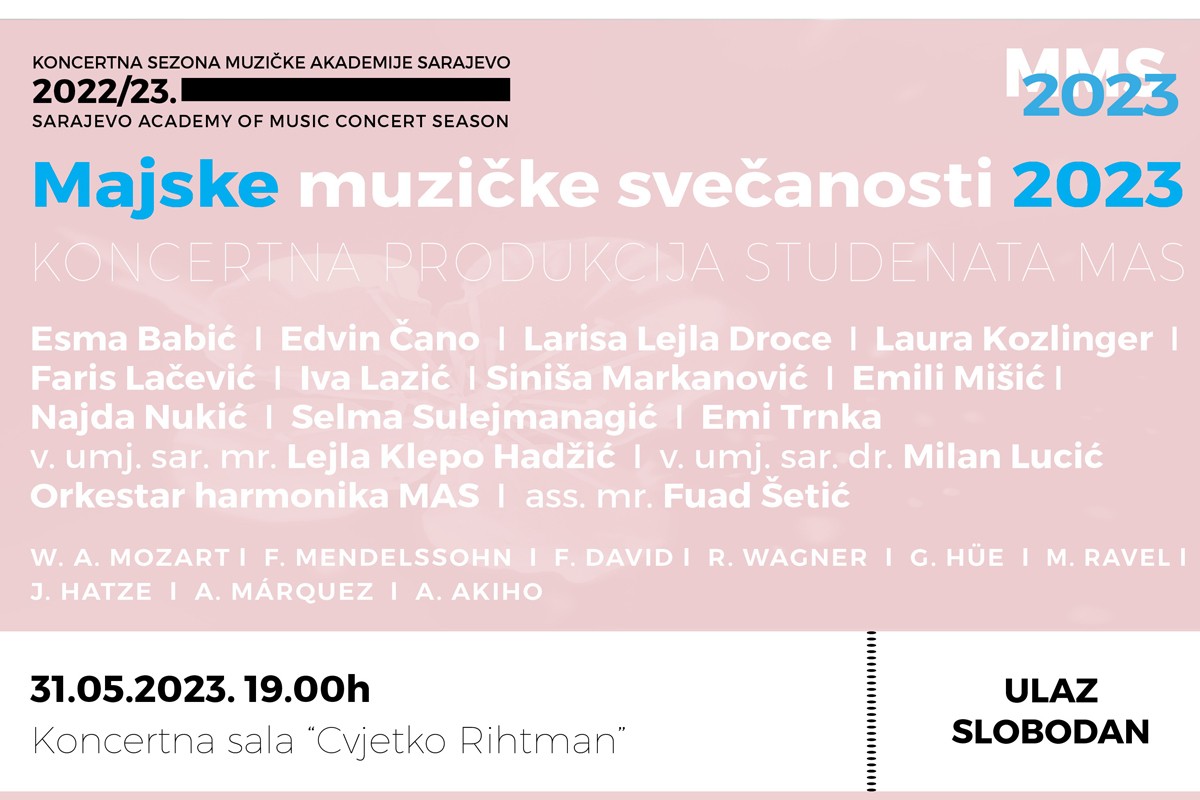 Koncert studenata MAS na Majskim muzičkim svečanostima