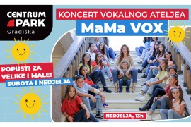 Koncert vokalnog ateljea MaMa VOX u Centrum Park-u u Gradišci ...