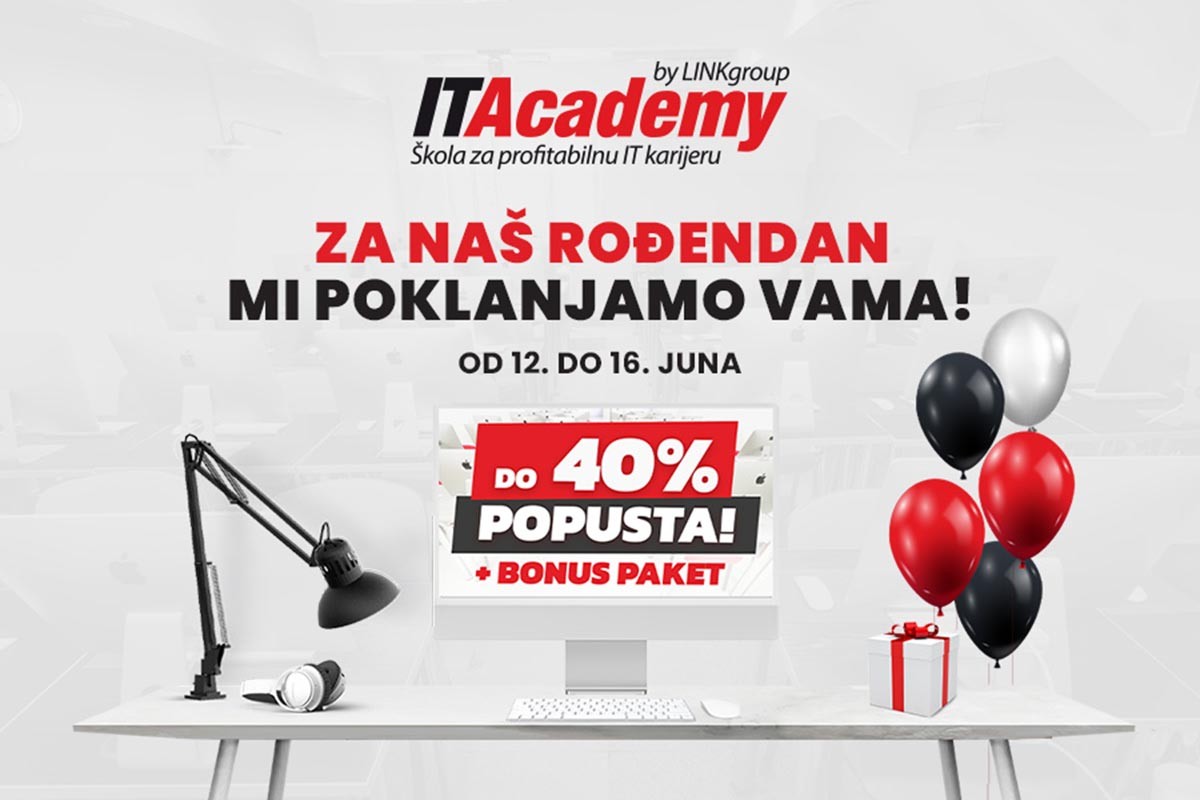 ITAcademy za rođendansku akciju poklanja do 40% popusta na školarine