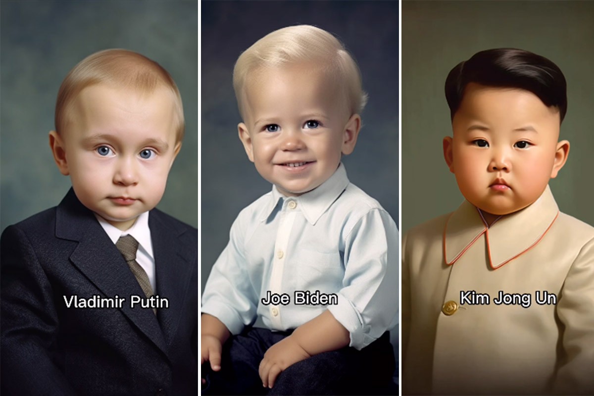 Vještačka inteligencija nacrtala svjetske vođe kao bebe: "Kim Jong-un se nije promijenio"