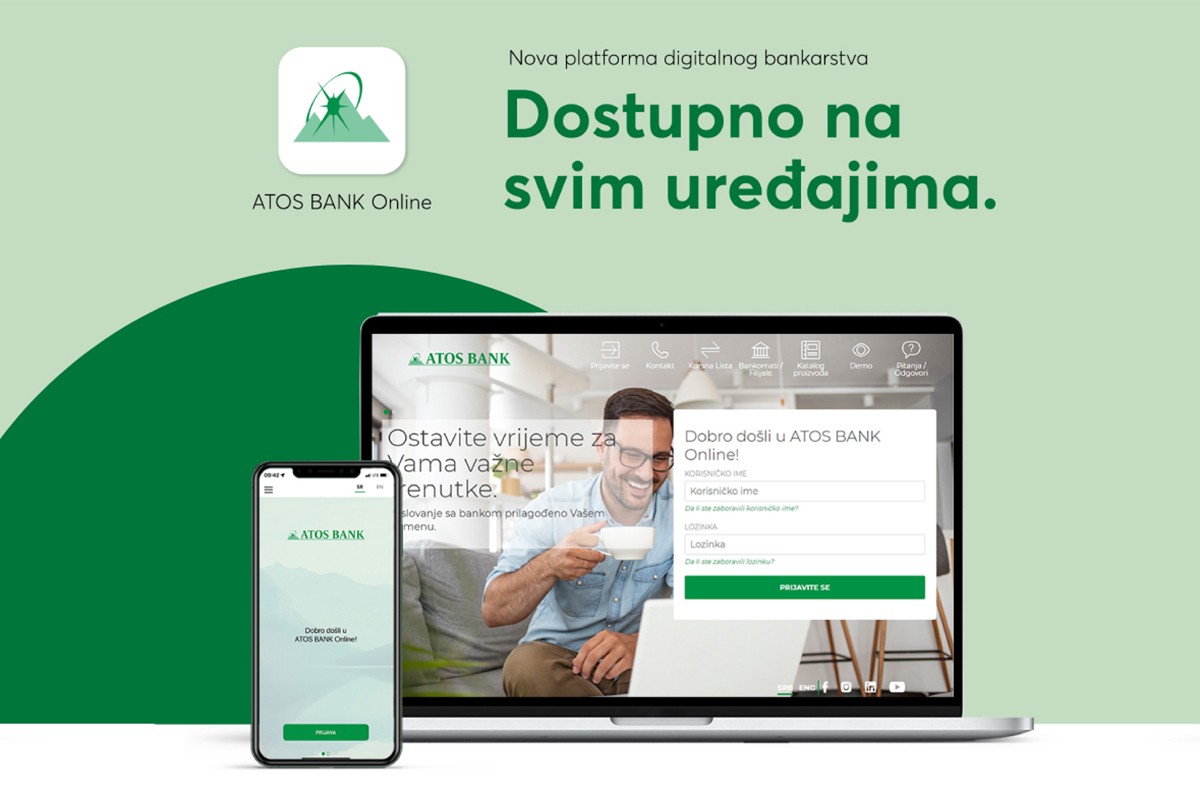 Nova platforma digitalnog bankarstva - ATOS BANK Online