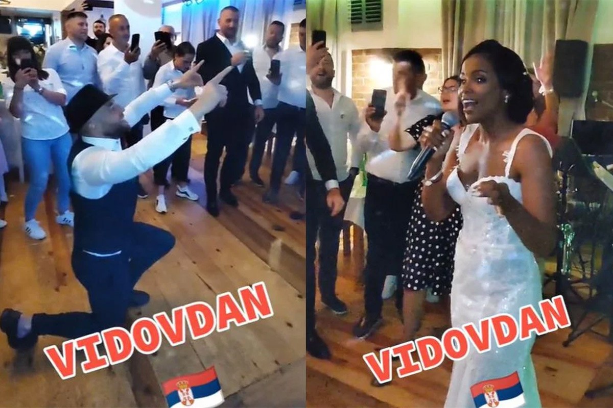 Afroamerikanka na svadbi zapjevala "Vidovdan" (VIDEO)