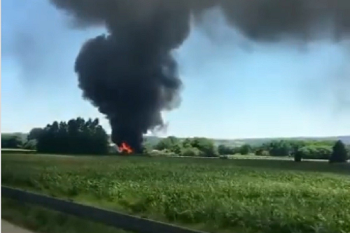 Veliki požar kod Jagodine (VIDEO)