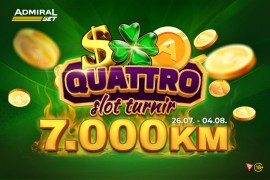 AdmiralBet: Zaigrajte Quattro slot turnir i osvojite jednu od 50 ...