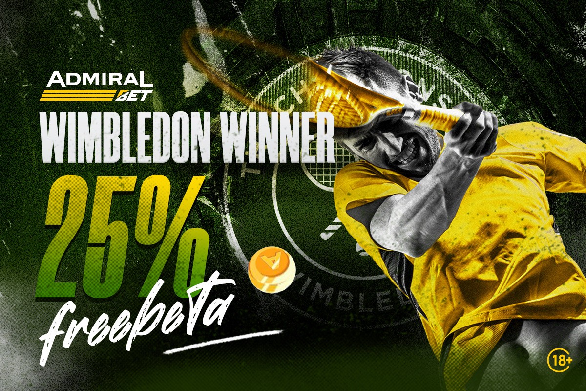 AdmiralBet: Zagarantovan Wimbledon Winner – 25% Freebeta za svaki odigrani tiket!