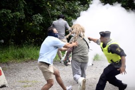 Uhapšena žena koja je ometala protest antiislamskog aktiviste