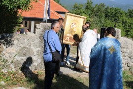 U selo Trebijovi stigla ikona Majke Božije iz Svete zemlje
