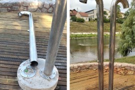 Sanirani tuševi na oazi uz Vrbas