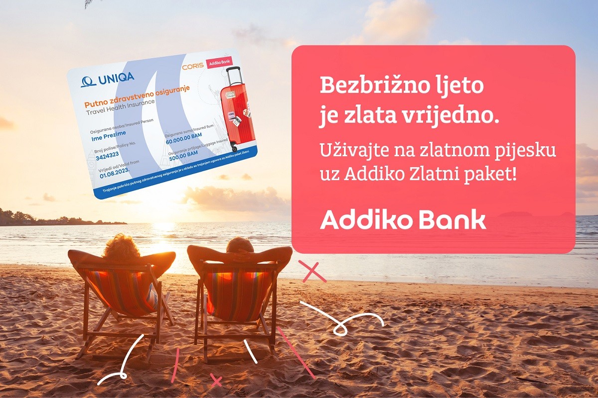 Putujte sigurnije uz Addiko Zlatni paket