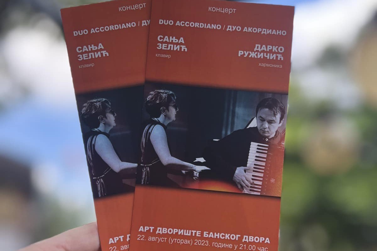 Koncert sastava Duo Accordiano/Duo Akordiano u Art dvorištu Banskog dvora