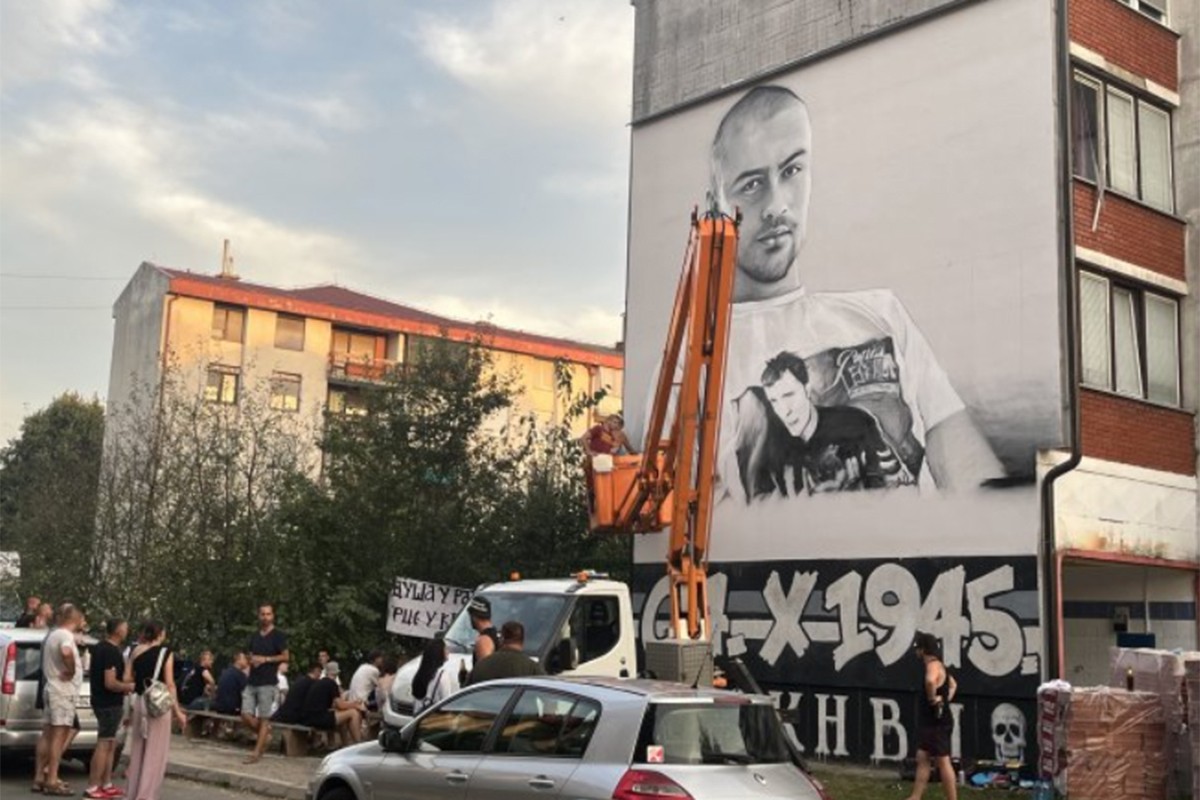 Oslikan mural sa likom Ognjena Pralice