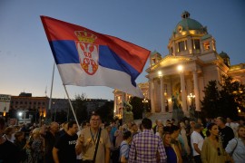 Protest "Srbija protiv nasilja": Blokiran saobraćaj kod Narodne ...