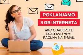 Aktivirajte m:tel uslugu Račun na mail