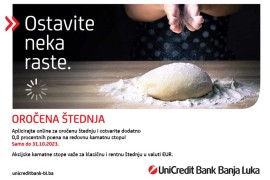 Posebna ponuda UniCredit oročene štednje u evrima