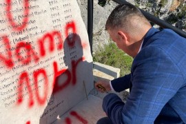 Benjamina Karić objavila snimak sanacije spomenika na Kazanima (VIDEO)