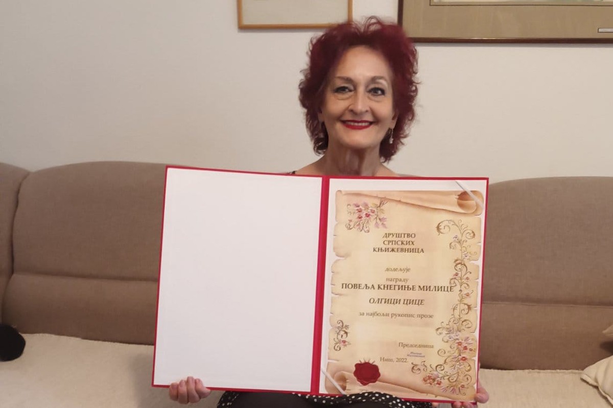 Olgica Cice dobitnica "Povelje kneginje Milice"