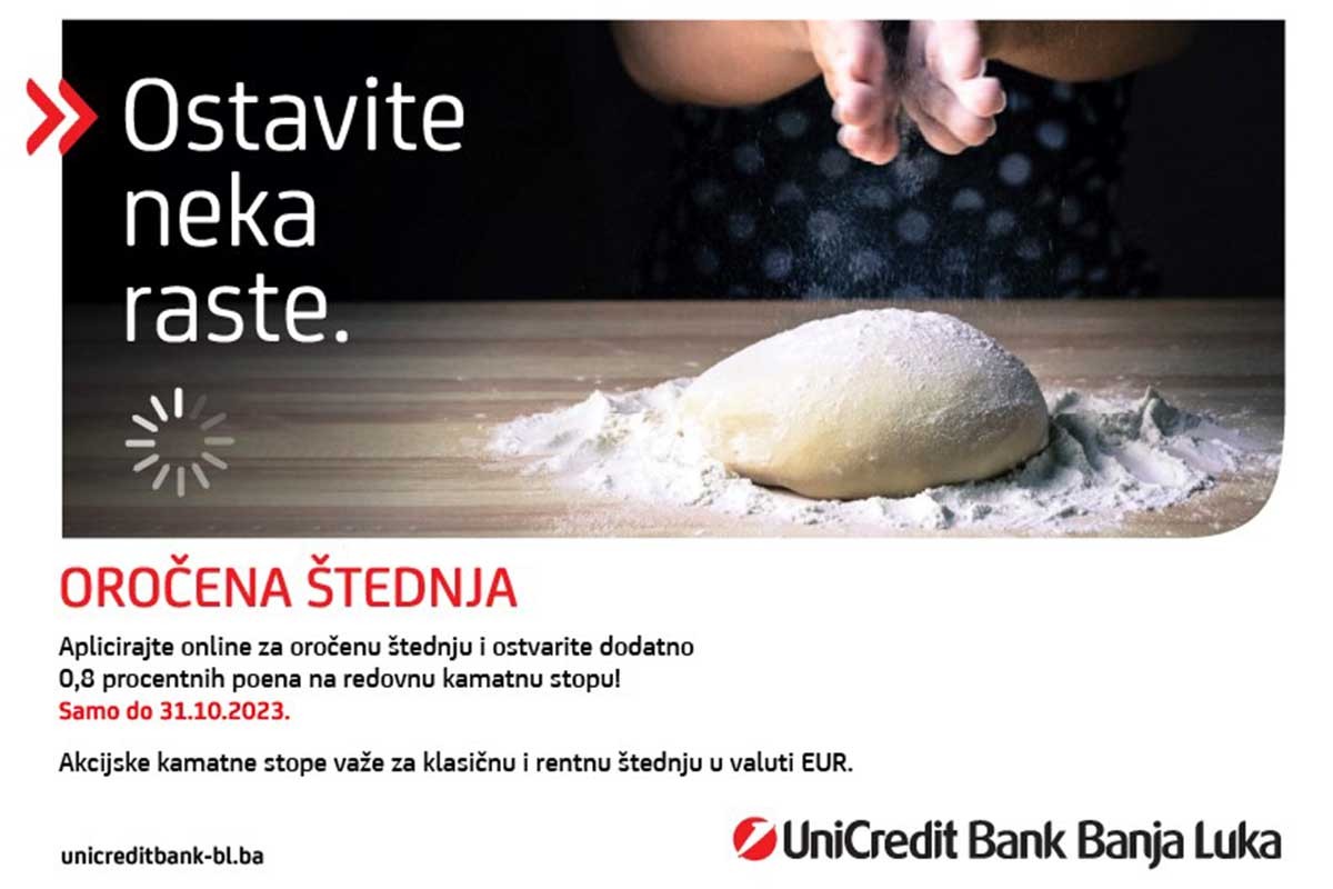Posebna ponuda UniCredit oročene štednje u evrima