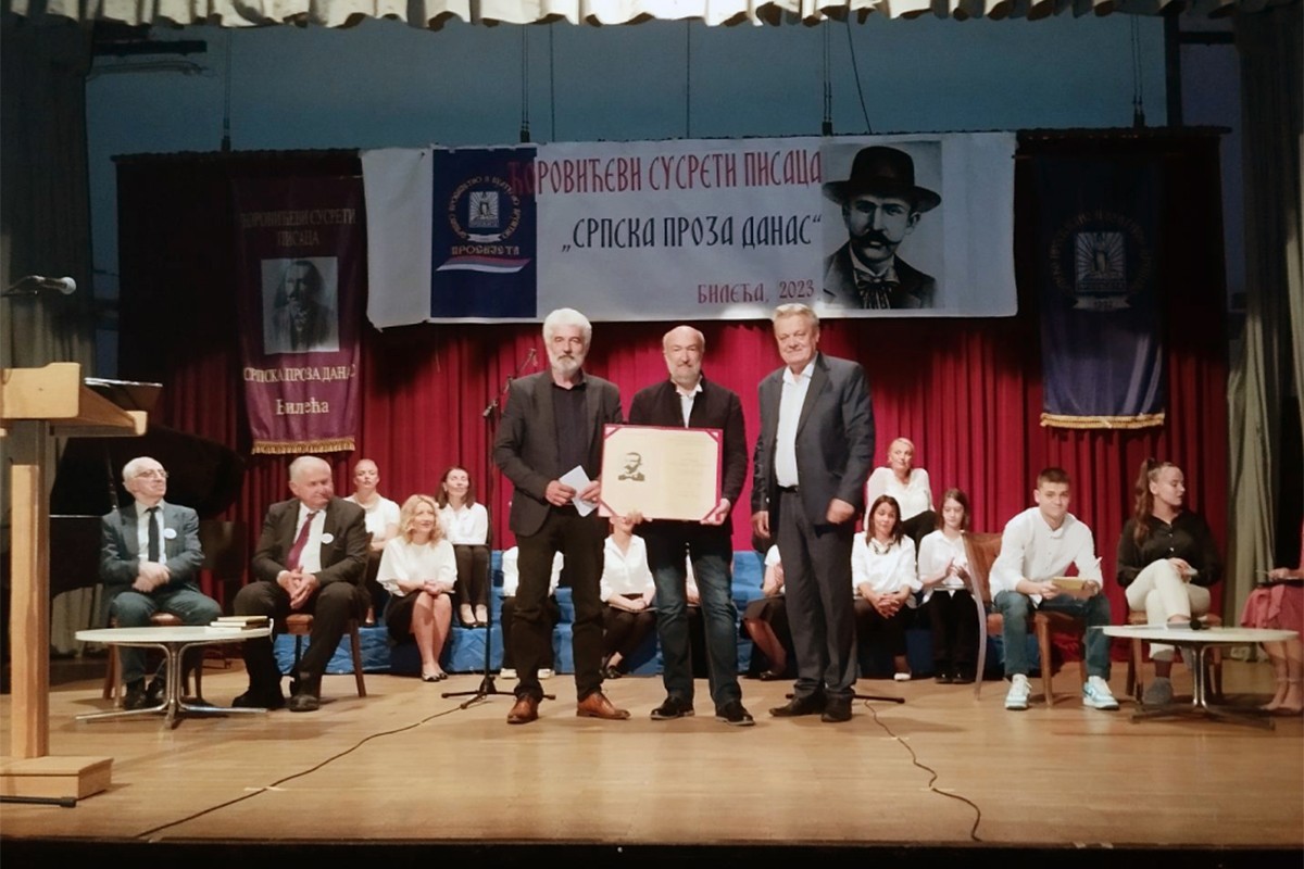 Ranku Krstajiću uručena nagrada "Svetozar Ćorović" za 2023. godinu