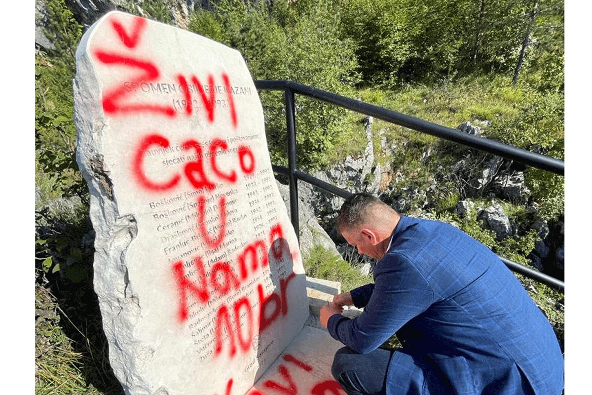 Nešić: Skrnavljenje spomenika na Kazanima prijetnja preostalim Srbima u Sarajevu