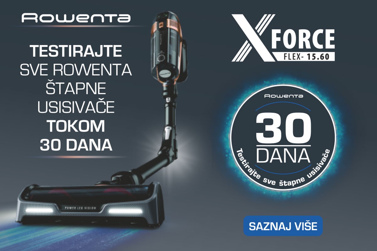 Testirajte sve Rowenta štapne usisivače tokom 30 dana!